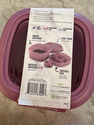 Ello Plastic Salad Bento Set Mauve : Target