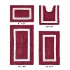 Hotel Bath Rug 100% Premium Cotton Tufted Weave Two Tone Reversible 4 Piece Bathroom Rug Set, Super Soft & Water Absorbent, Machine Washable Bathmat - 2 of 4