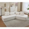 NicBex Minimalist Cloud Sectional Sofa,Boucle Teddy Couch with 4 Pillows for Living Room,Apartment,Office,No Assembly Require,Beige - 2 of 4
