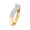 Ross-Simons 0.33 ct. t.w. Lab-Grown Diamond Chevron Ring in 18kt Gold Over Sterling - 3 of 4