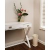 LunaLulinlk Faux Beige Leather 5-Gallon Sleek and Stylish Vinyl Waste Basket (10.25” X 12.5”) - 2 of 4