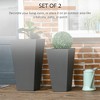 2-Pack Outdoor Planter Set, Flower Pots with Drainage Holes, Durable & Stackable Plant Pot, 22in & 18in, for Porch, Entryway, Patio, Garden - 4 of 4
