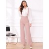INSPIRE CHIC Women's Casual Office Adjustable Straps Wide Leg Jumpsuits - 4 of 4