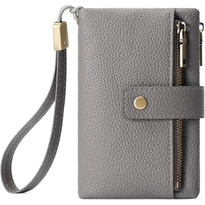 FATMOON Women’s Wallet - RFID Blocking Leather Wallet with Detachable Wristlet 17 Card Slots & Zippered Pockets–for Everyday, Travel