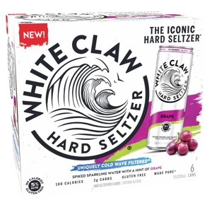 White Claw Hard Seltzer Grape - 6pk/12 fl oz Cans - 1 of 4
