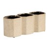 Sagebrook Home 10" Ceramic 3-cup Pen and Pencil Holder for Stylish Desktop Storage at Your Home or Office - 2 of 4