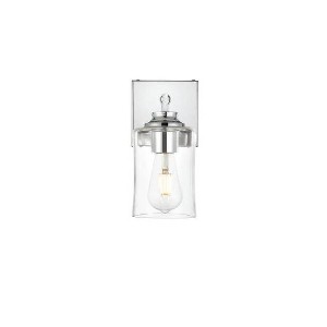 TOBILI 1-Light Wall Sconce in Multiple Finishes with a Clear Glass Shade - 1 of 3