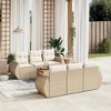 vidaXL Garden Sofa Set Beige PE rattan Large Modular Garden Sofa Set - 2 of 4