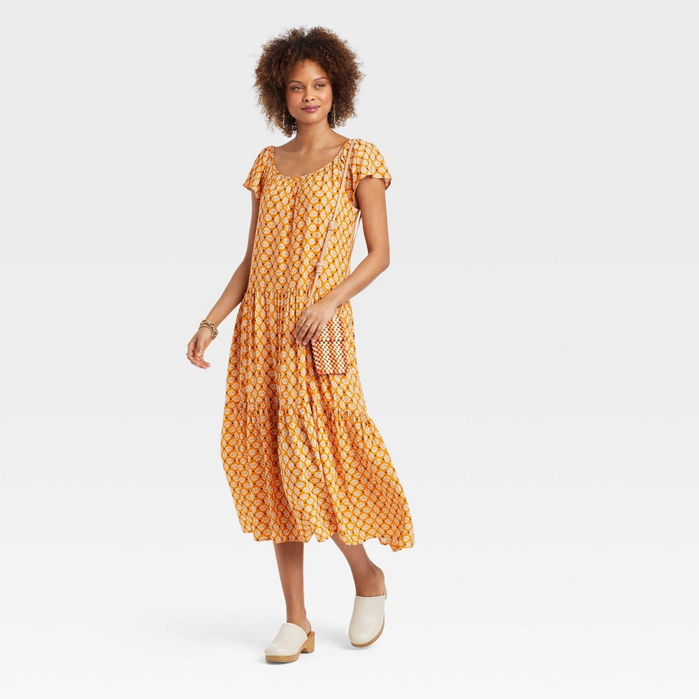 UPC 195995822505 - Women's Flutter Short Sleeve A-Line Dress - Knox ...