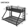 CAVINAS Twin Over Queen Bunk Bed with Two-Side Ladder,Modern Metal Bed Frame for Adults,Teens - 4 of 4