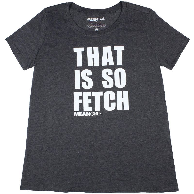 Mean Girls Womens' Plus Size That Is So Fetch Crew T-Shirt Curvy Juniors Adult, 1 of 4