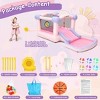 HOMDOX Pink Inflatable Bounce House for Kids 3-10 with 470W Blower, Wide Slide, Ball pit, 50 Ocean Balls, Dart Game for Backyard Party Birthday - 2 of 4
