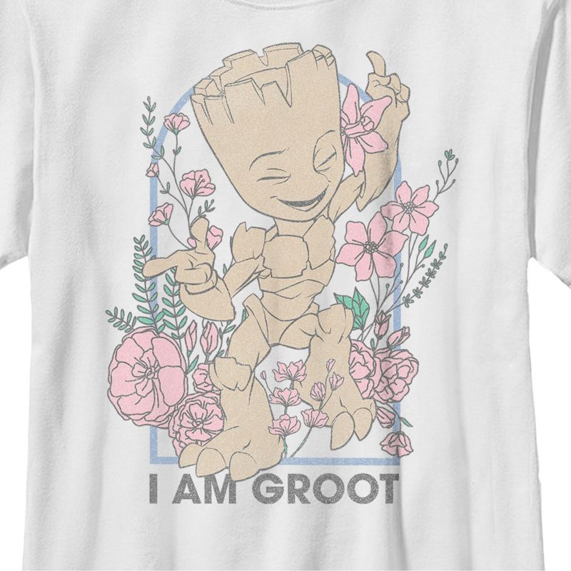 Boy's Guardians of the Galaxy Floral I Am Groot T-Shirt, 2 of 5