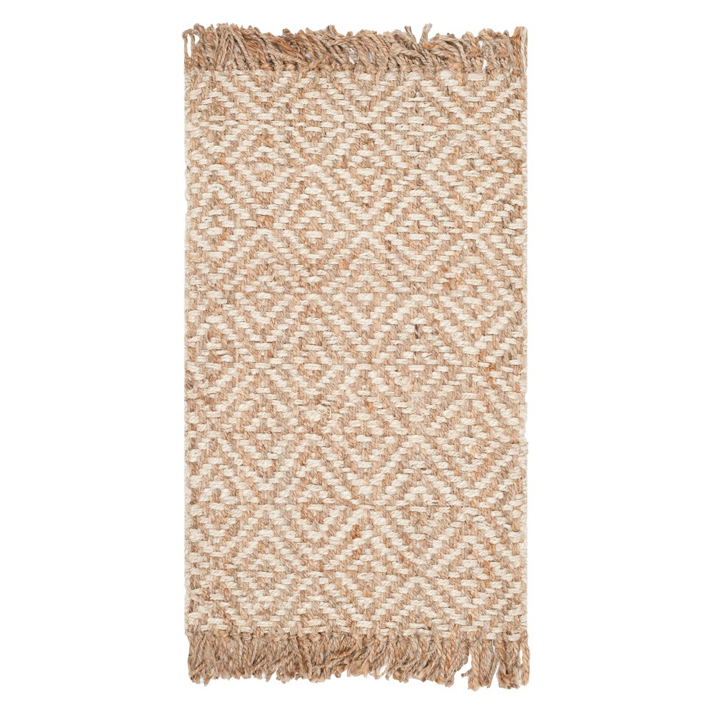 2'6inx4' Elle Natural Fiber Accent Rug Natural/Ivory - Safavieh