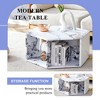 Sapphtopaz Coffee Table Living Room Furniture Hexagon Column Coffee Table Center Table Coffee Bar with Storage Shelf for Home Small Space - 2 of 4