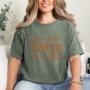 Simply Sage Market You Are The Pumpkin To My Spice Garment Dyed Tee - XL - Moss - 1 of 4