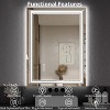 Anti-Fog LED Bathroom Mirror, Dimmable Vanity Mirror with Front & Back Lighting, Memory Function, Stepless Dimming, Modern Bathroom Wall Mirror - 3 of 4