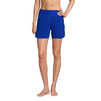 Lands' End Women's 5" Quick Dry Board Shorts Swim Cover-up Shorts