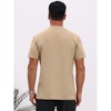INSPIRE CHIC Men's Crew Neck with Pocket Short Sleeve Button Down Henley T-Shirt - 3 of 4