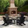 WestinTrends Malibu 5-Piece HDPE Adirondack Chair Outdoor Patio Square Table Conversation Set - 2 of 4
