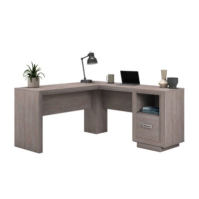 Sauder Hayes Garden L Desk Ashen Oak