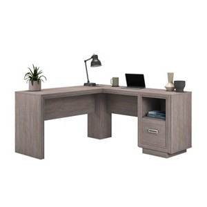 Sauder Hayes Garden L Desk Ashen Oak - 1 of 4