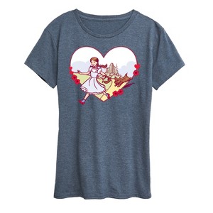 Women's - Wizard of Oz - Dorothy and Toto Heart Short Sleeve Graphic T-Shirt - 1 of 4
