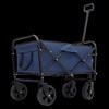 Lyngins Lightweight Collapsible Wagon with 3-Pcs Waterproof Liner & Cover Set, Dual-Layer Storage All-Terrain Wagons Carts Foldable for Garden & Beach - 4 of 4