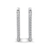 18k Gold Plated 24mm Hoop Earrings with Crystals Gift for Women - 4 of 4
