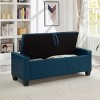 KTMBDW 48" Ottoman with Storage, Storage Ottoman Bench with Safety Hinge, Upholstered Entryway Bench with Seating for Bedroom, Living Room - 3 of 4