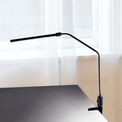 Hastings Home Modern LED Clamp Desk Lamp – Black