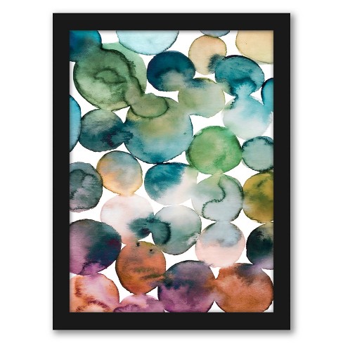 Americanflat Abstract Watercolor Circles By Lisa Nohren Black