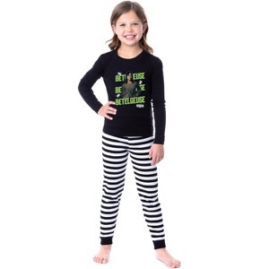 Beetlejuice 2 Girls' Astrid Deetz Betelgeuse Striped Pajama Set For Kids - 1 of 4