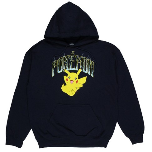 Seven Times Six Pokemon Men s Pikachu Lightning Logo Pullover Hoodie Blue Target