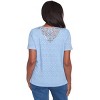 Alfred Dunner Womens Textured Chevron Lace Back Tee - 2 of 4