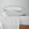 Queen 500 Thread Count Washed Supima Sateen Solid Sheet Set White ...