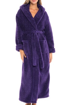 Piccocasa Silk Satin Bath Women Lady Lingerie Sleepwear Robes Purple ...
