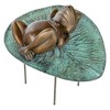 Design Toscano Spitting Frog on Lily Pad Bronze Garden Statue - 4 of 4
