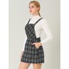 Allegra K Women's Plaid Print Adjustable Strap Casual Suspender Dress - 4 of 4