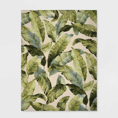 9' x 12' Vacation Tropical Outdoor Rug Green - Threshold™