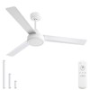 HOMLUX 52" Ceiling Fan with 3 ABS Blades & 6 Speeds & Reversible DC Motor - 3 of 4