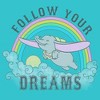 Girl's Dumbo Over the Rainbow T-Shirt - 2 of 4