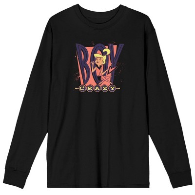 Jetsons Judy Jetson Boy Crazy Men's Black Long Sleeve Shirt : Target