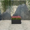 LeisureMod Rectangular Planter in Fiberstone with Drainage Holes for Indoor and Outdoor Home Bloom Collection - 2 of 4