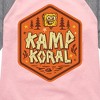 Girls' - SpongeBob SquarePants - Kamp Koral Kamp Koral Badge Shirt Tail Raglan Graphic T-shirt - 2 of 4