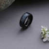 SOHI Women's Black Textured Finger Ring - 2 of 3