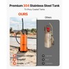 VEVOR Industrial Concrete Sprayer with Wheeled Cart, 3.5 Gallon Stainless Steel Sprayer, Heavy Duty Tri-Poxy Pump Sprayers, 20.5"Wand, Orange - 3 of 4