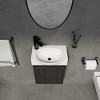 ALEXOUN 16" Small Bathroom Vanity with Round Ceramic Sink,Freestanding Cabinet , Soft Closing Doors,Modern Single Sink Vanity for Small Space - 2 of 4
