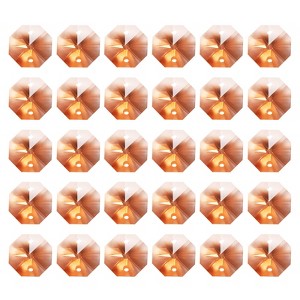 Unique Bargains Crystal Pendants Octagon Beads for DIY Lamp Arts Crafts Decoration 30 Pcs - 1 of 4