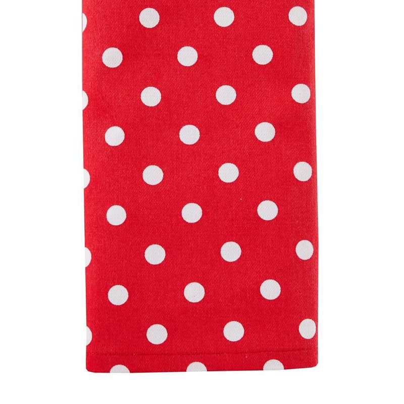 SKL Home Yappy Howlidays Red & White Polka Dot Striped Trim 2-Piece Dish Towel Set - 16x26", Multi, 5 of 6